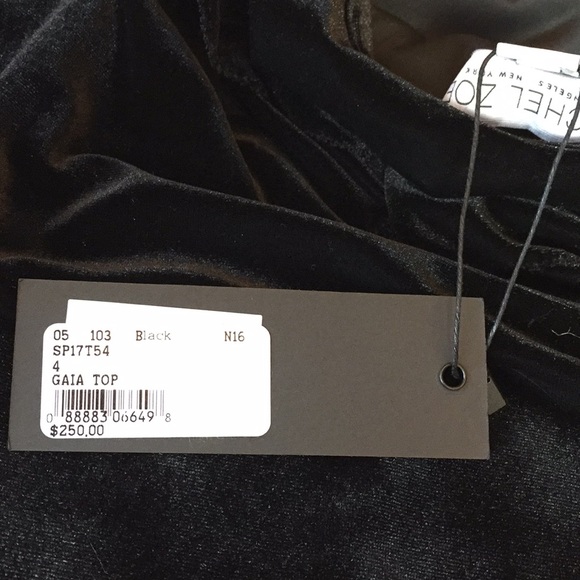 3 for $25 SALE Rachel Zoe Velvet Off Shoulder Top - Picture 8 of 8