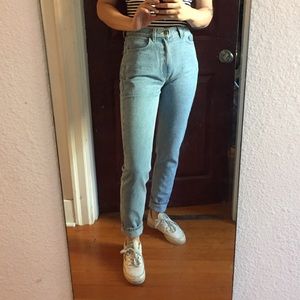 Brand new American apparel light wash mom jeans