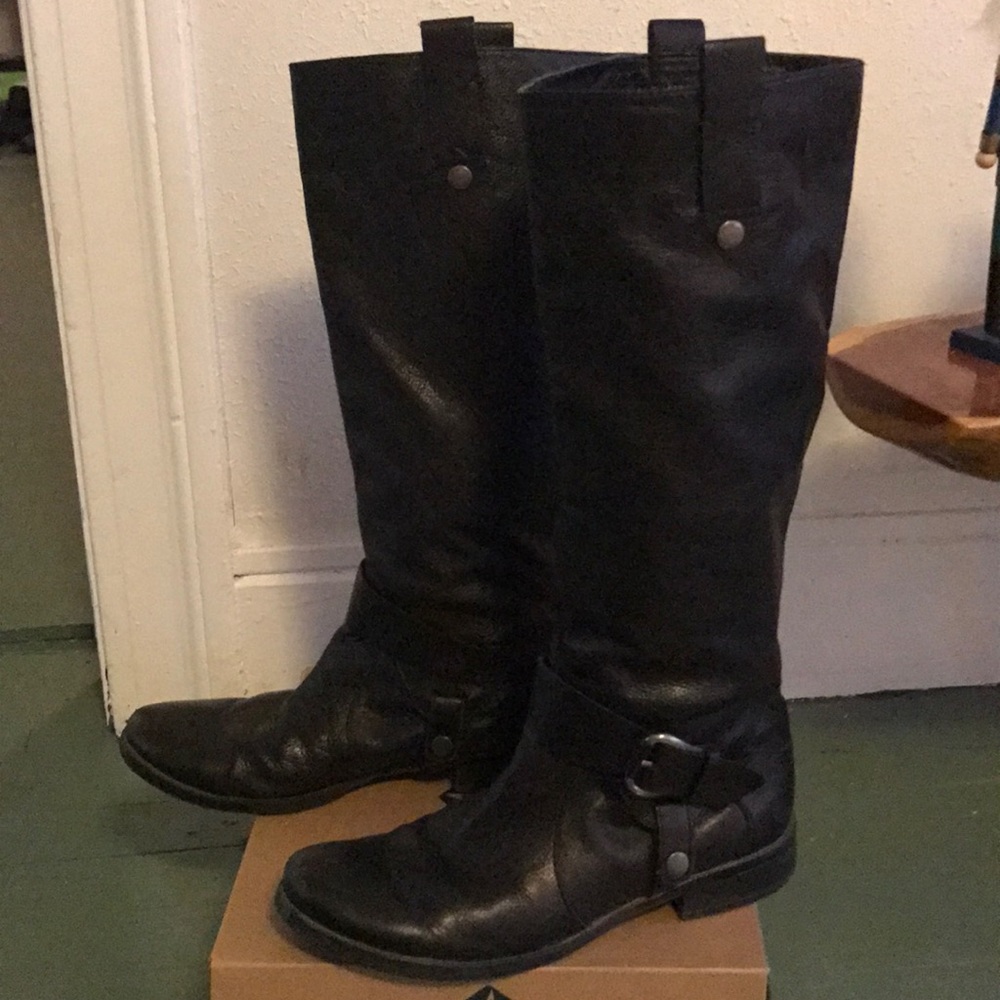 Nine West Takedown Black Riding Boots
