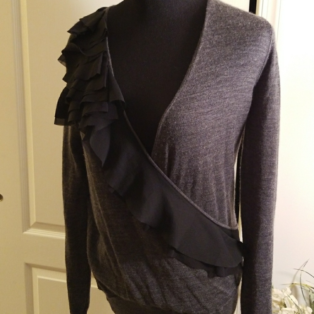 Loft v neck wrap style sweater