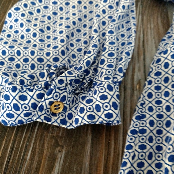 Blue and White Blouse - Picture 4 of 4