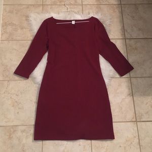Maroon long sleeve dress