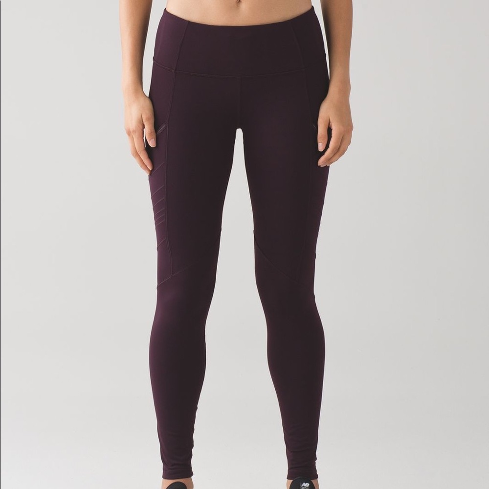Lululemon Black Cherry Fresh Tracks Tight