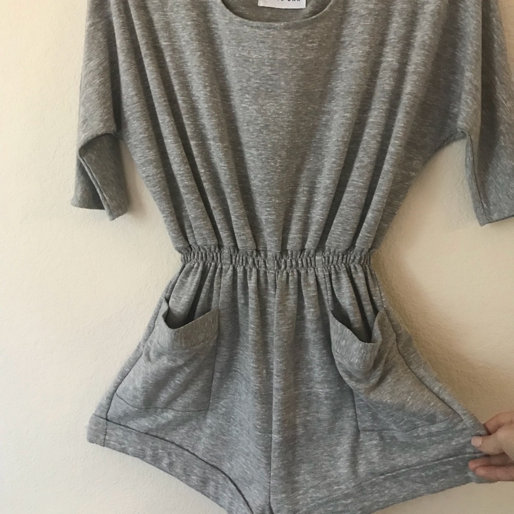 🚫SOLD Olive + Oak Playtime Romper Gray