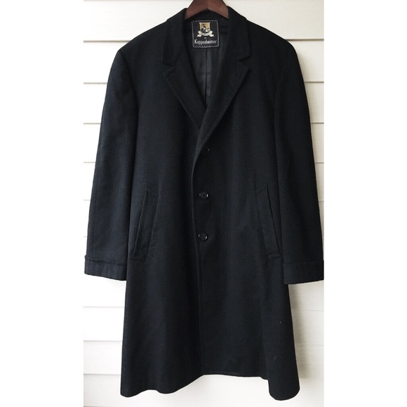 LONG BLACK COAT - Picture 1 of 5