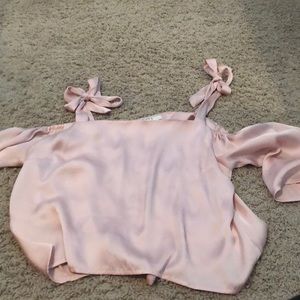Blush off the shoulder top