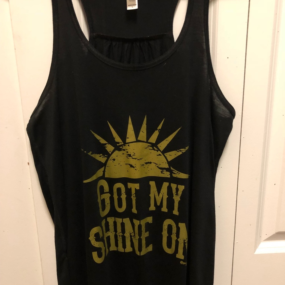 “Got My Shine On” black Bella tank
