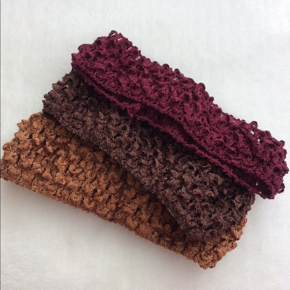 Lot of crochet hair bands