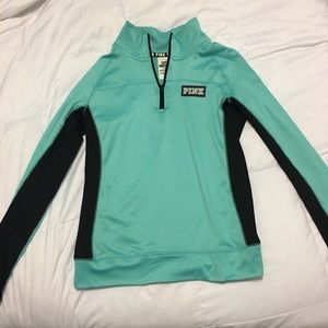 VS PINK Turquoise Half-Zip Warmup
