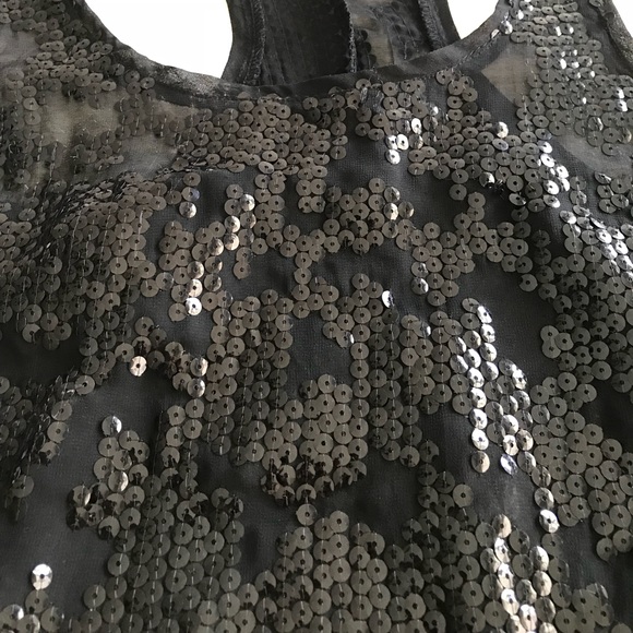 Nollie Black Sequin Crop Top Tank - Picture 4 of 7