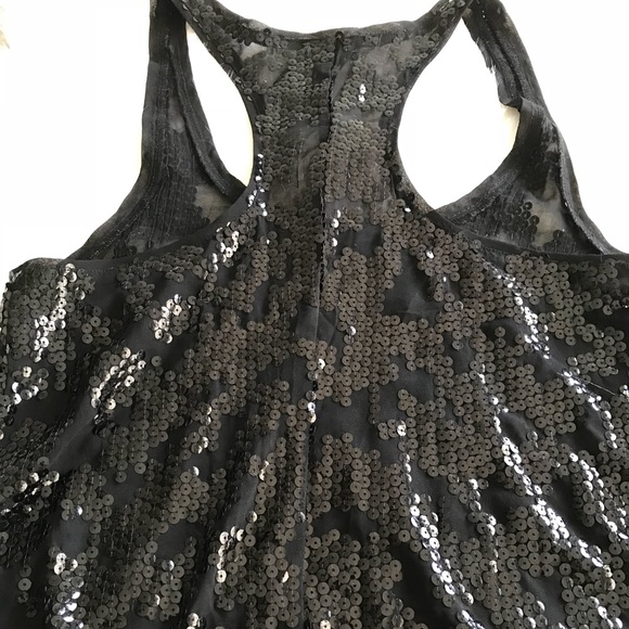 Nollie Black Sequin Crop Top Tank - Picture 5 of 7
