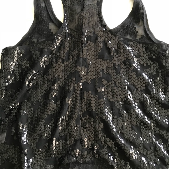 Nollie Black Sequin Crop Top Tank - Picture 6 of 7