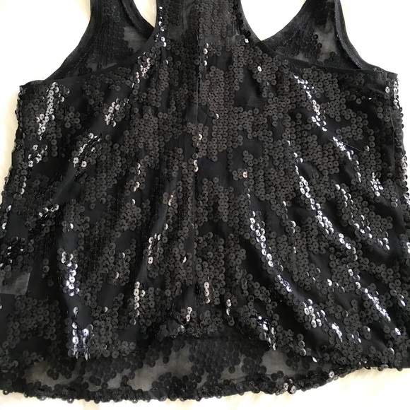 Nollie Black Sequin Crop Top Tank - Picture 7 of 7