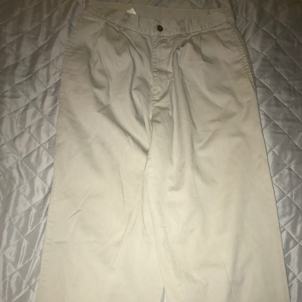 Chaps ralph lauren cream colored khakis