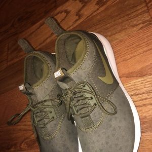 Nike green running shoes