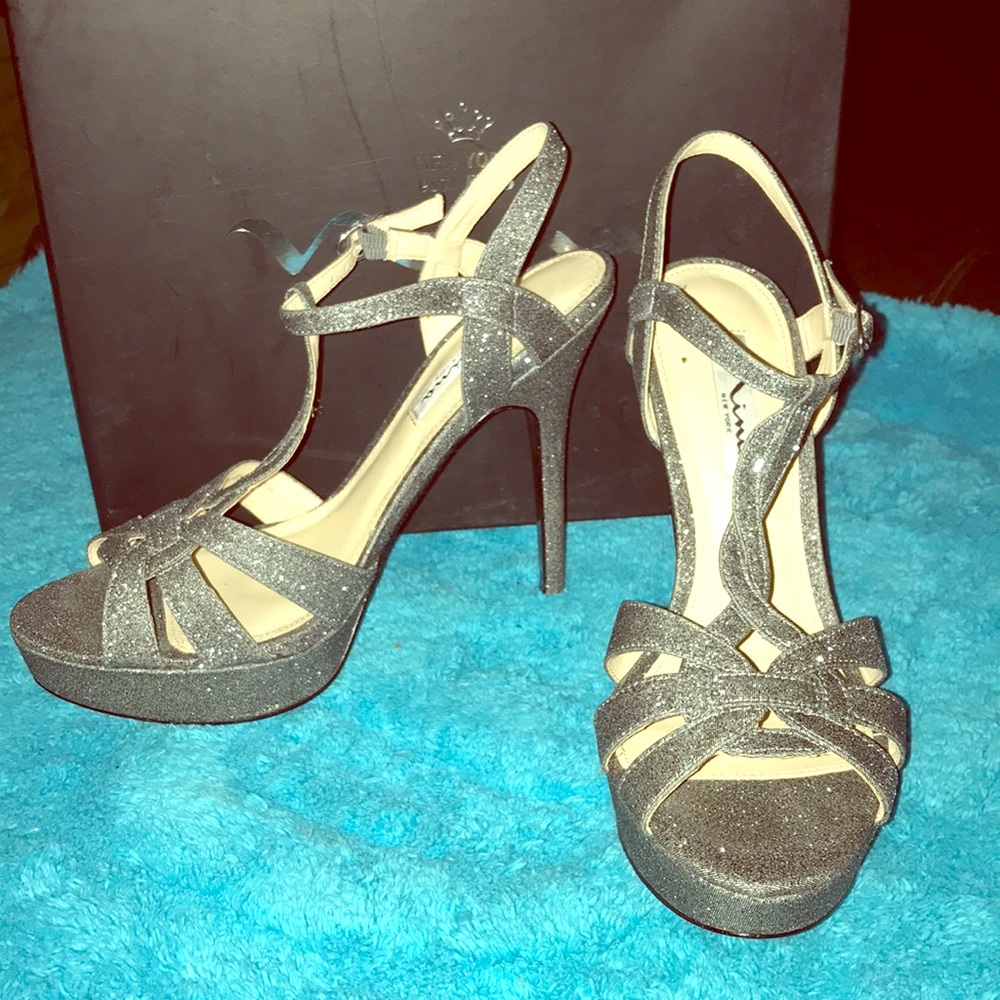 Nina black sparkle Marzia 8.5 Stilettos