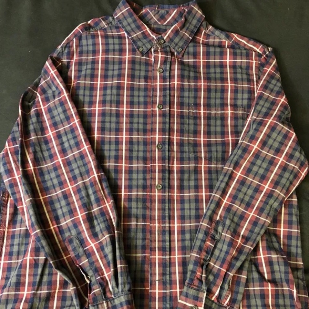 Faded glory red and blue Plaid pattern