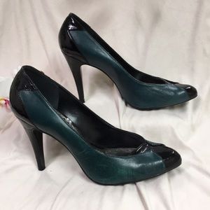 BCBGirls Hunter Green and Black Heels