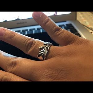 Silver Feather Ring