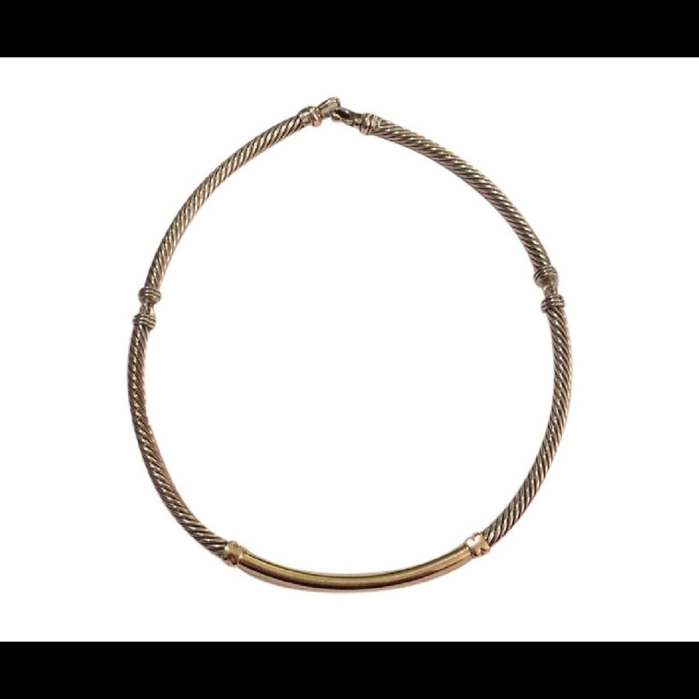 David Yurman gold & silver choker necklace