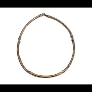 David Yurman gold & silver choker necklace