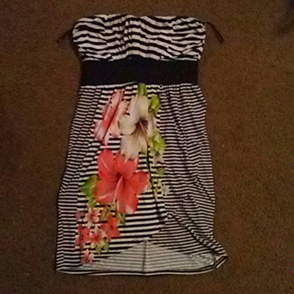 Strapless shirt/mini dress