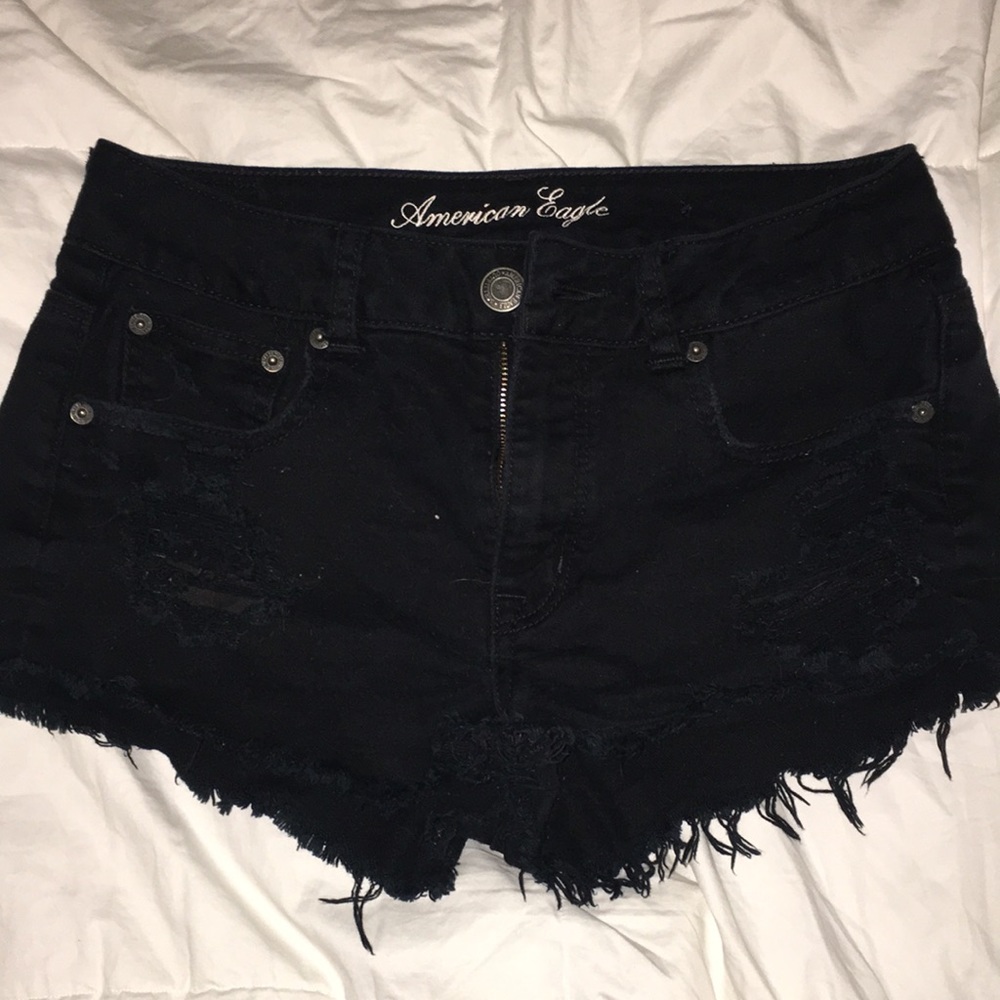 American eagle black shorts size 4