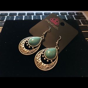 Silver Turquoise Stone Earrings