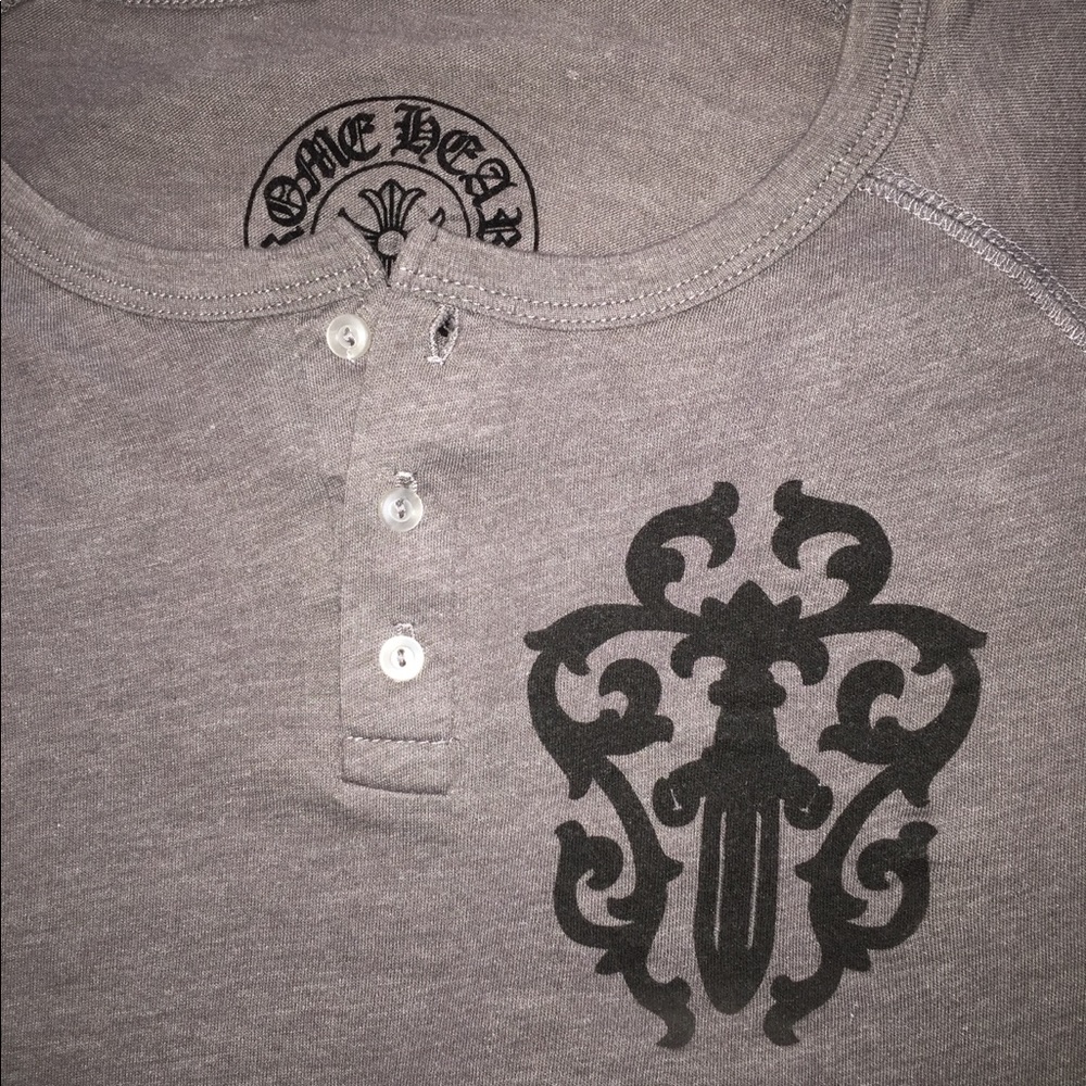 Chrome Hearts 3/4 Sleeve Henley Shirt