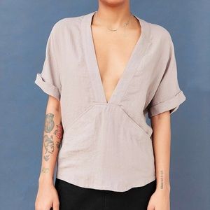 Silence + Noise Carson Plunge-Front Shirt
