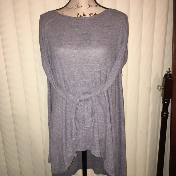 Brand New, Never Worn FREE PEOPLE TUNIC GREY TOP - Picture 5 of 6