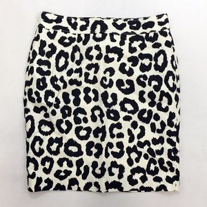 Ann Taylor Loft Snow Leopard Skirt (New)