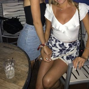 LF Floral Print Wrap Around Skirt