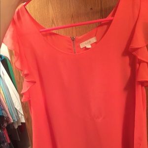 Coral dressy top