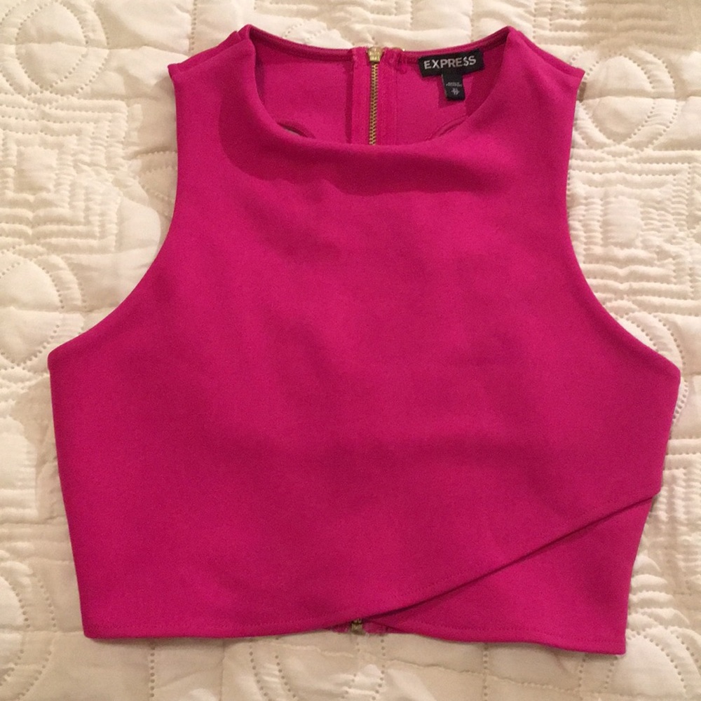 Hot pink crop top