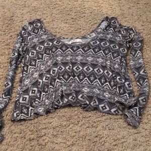 Hollister long sleeve crop top