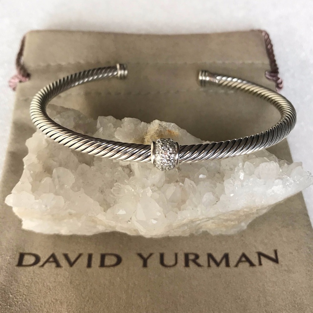 DAVID YURMAN 4mm Cable Classics Diamond Station