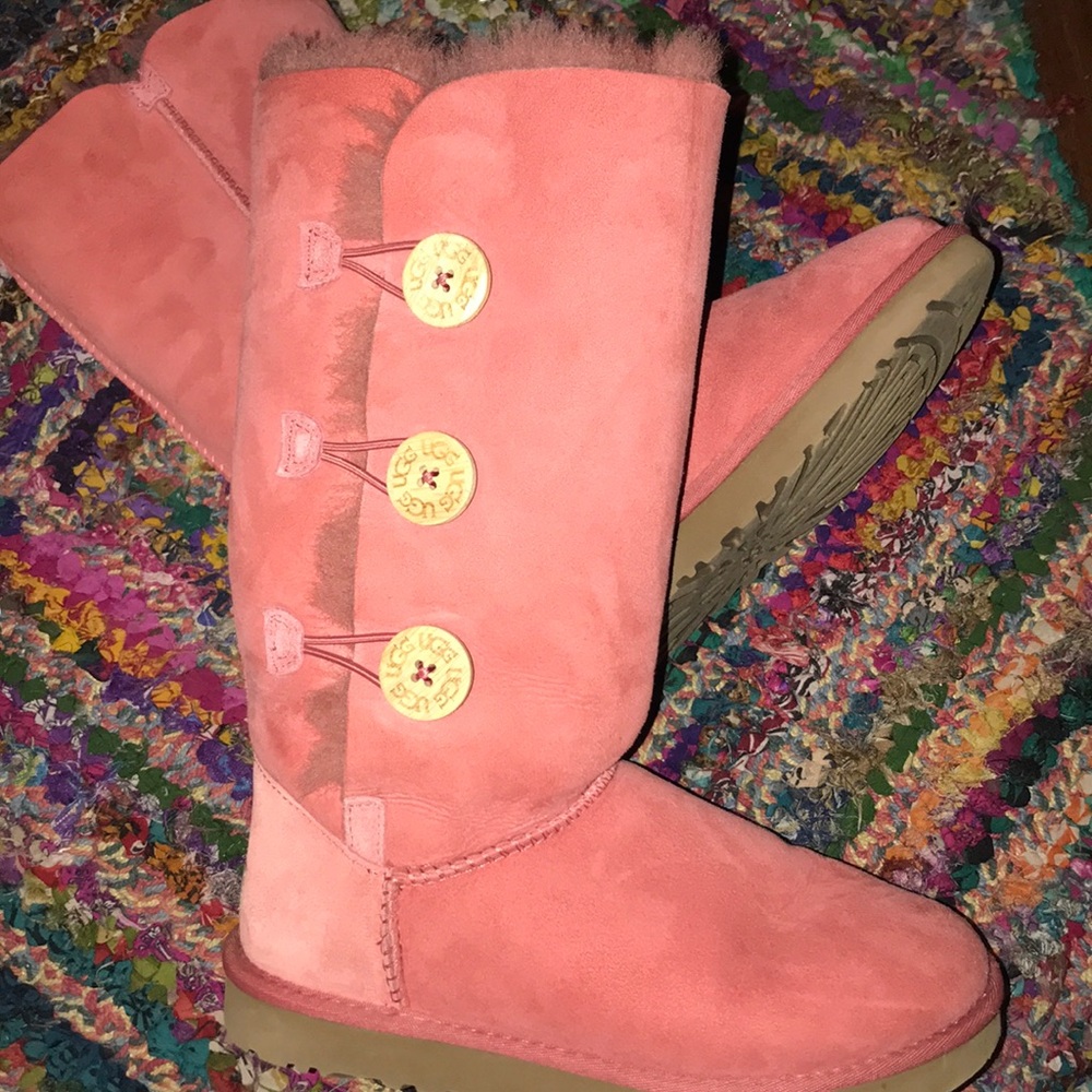 Pink Bailey Button Uggs