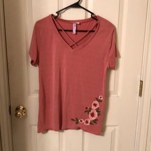 Coral v neck