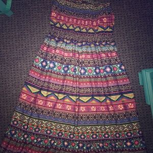 Plus size strapless maxi dress