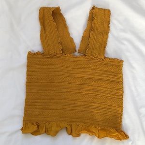 Urban Outfitters mustard smocked tank. Worn once