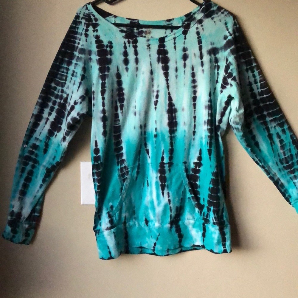 Longsleeve blue tie-dye