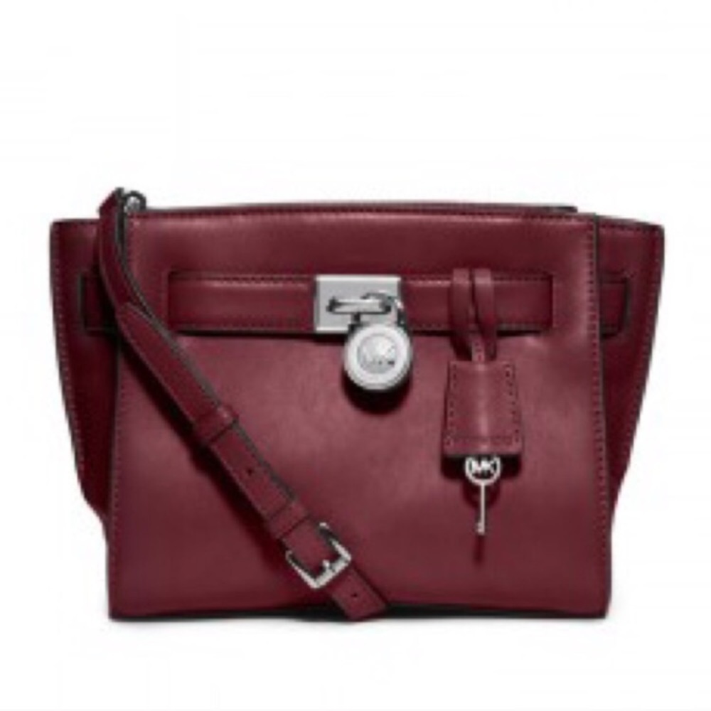 Sold! MK Small Wine Hamilton Messenger Satchel