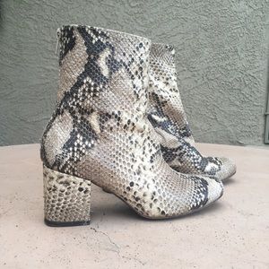 Free People Cecile Snakeskin Ankle Boot 37