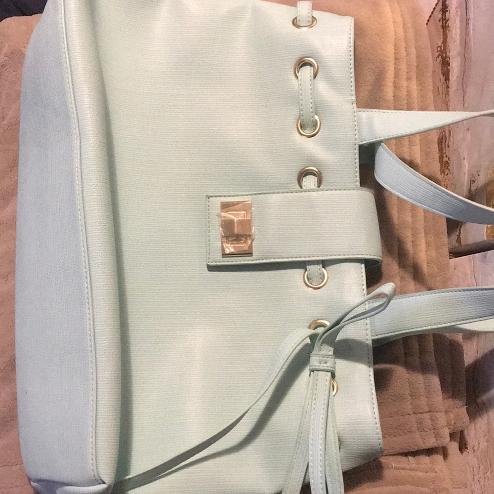 Mint green large purse