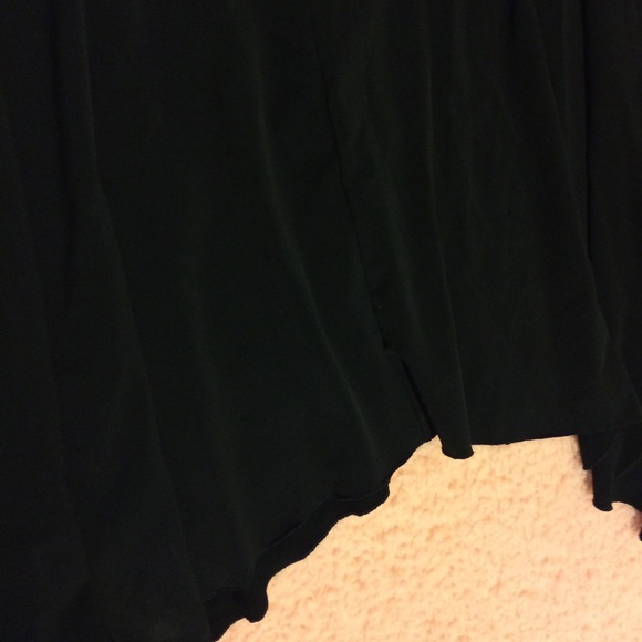 sale! Black asymmetrical skirt elastic waist - Picture 3 of 5