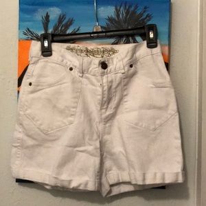 White Express Jeans Shorts.