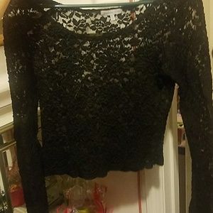 Floral Design Long Sleeve Crop