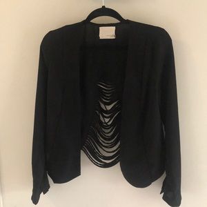 Black Mustard Seed Blazer with Edgy back design