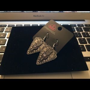 Silver arrow earrings